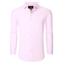 Mens Tom Baine Slim Fit Geo Performance Dress Shirt - Pink