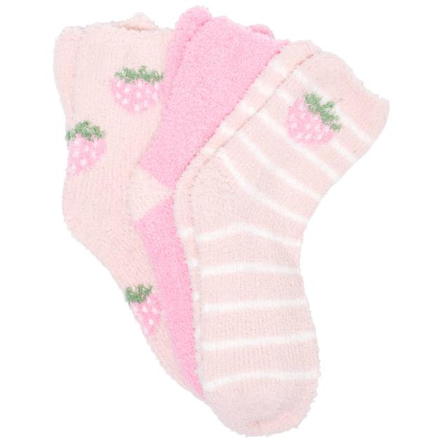 Girls Nine West 3pk. Strawberry Cozy Socks