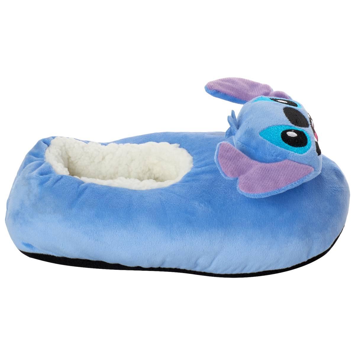 Womens Fuzzy Babba Lilo & Stitch Plush 3D Head Slippers