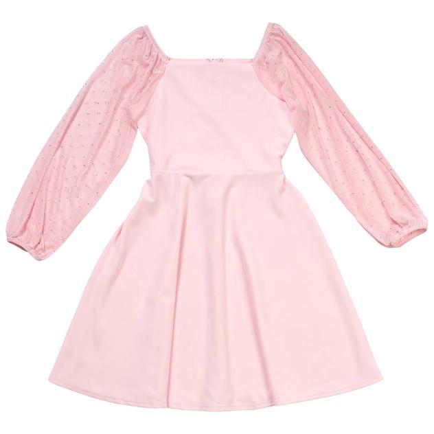 Girls (7-16) Speechless® Long Sleeve Mesh Pearl Skater Dress