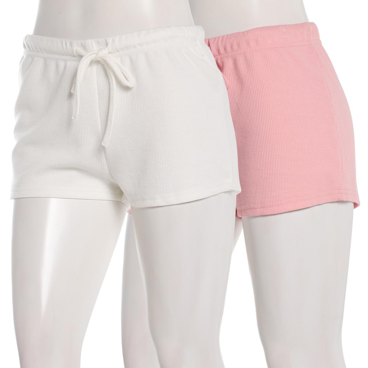 Juniors Eye Candy 2pk. Waffle Shorts