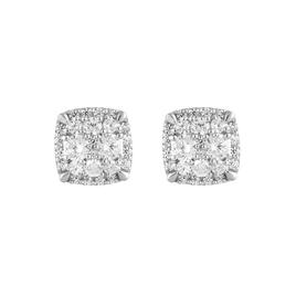 Nova Star® Sterling Silver Lab Grown Diamond Stud Earrings