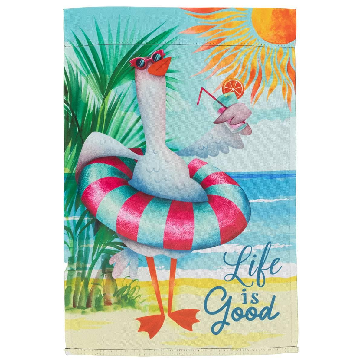 Northlight Seasonal Beach Duck Life Is Good Garden Flag