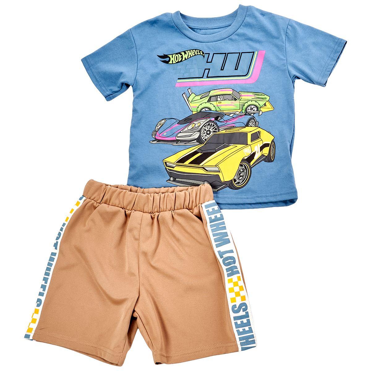 Toddler Boy Hot Wheels(R) Tricot Shorts Set