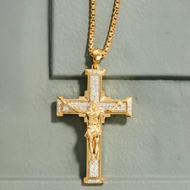 Mens Nova Star(R) Forged 1/2ctw. Lab Grown Diamond Cross Pendant