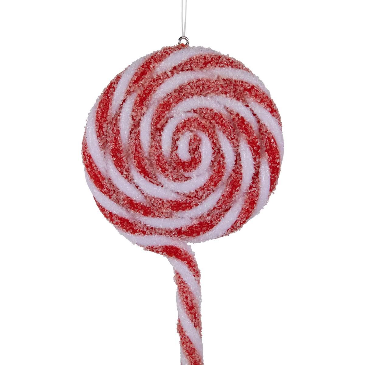 Northlight Seasonal 6ct. Red & White Frosted Lollipop Ornaments
