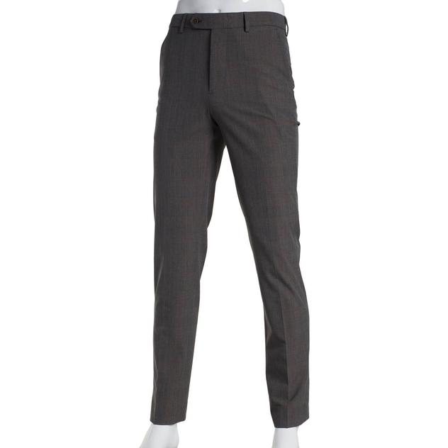 Mens Vince Camuto Plaid Slim Fit Dress Pants - Grey