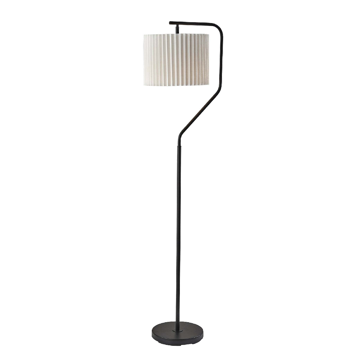 Simplee Adesso Evan Floor Lamp with Off-White Shade