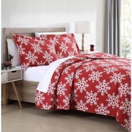 Spirit Linen Home™ Holiday Snowflakes Quilt Set