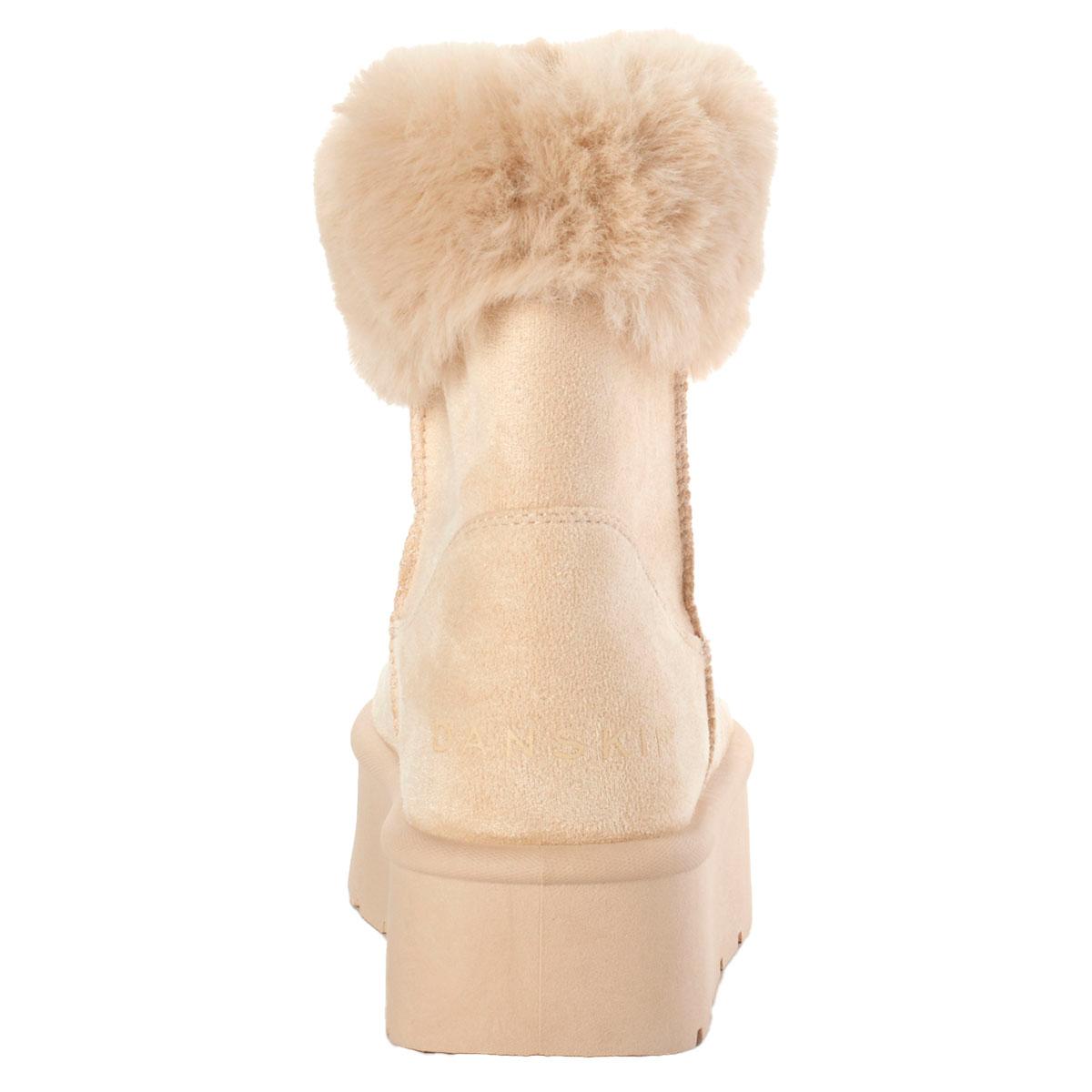 Womens Danskin Faux Suede Fur Cuff Ankle Boots