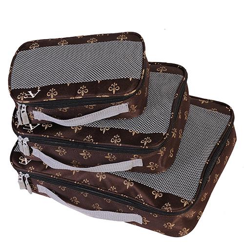 American Flyer Fleur De Lis 3pc. Packing Set-Brown