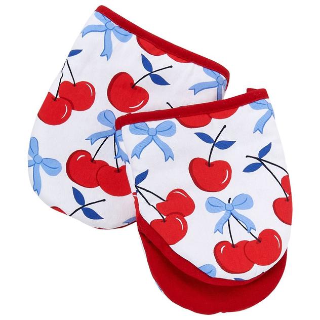 2pk. Cherries & Bows Grabber Mitts