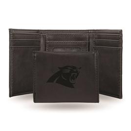 Mens NFL Carolina Panthers Faux Leather Trifold Wallet