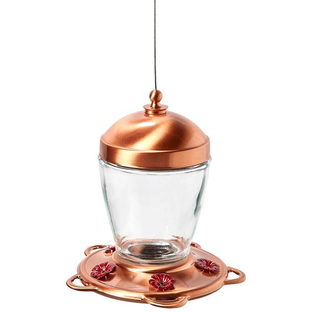More Birds® 32oz. Copper/Glass Jubilee Hummingbird Feeder