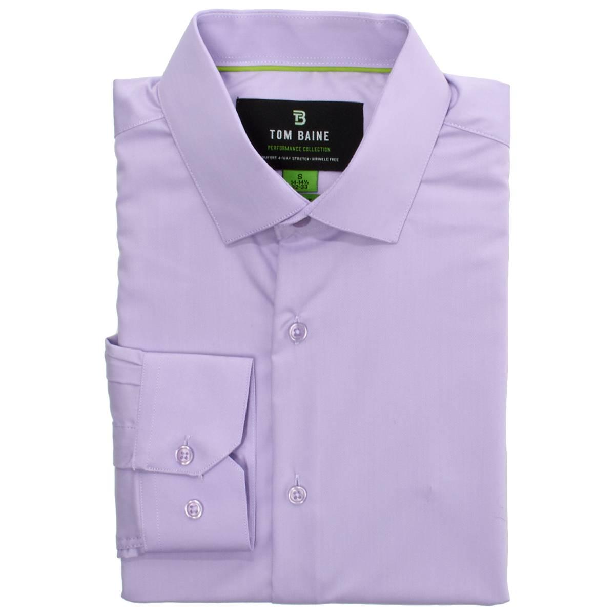 Mens Tom Baine Slim Fit Performance Dress Shirt - Lavender