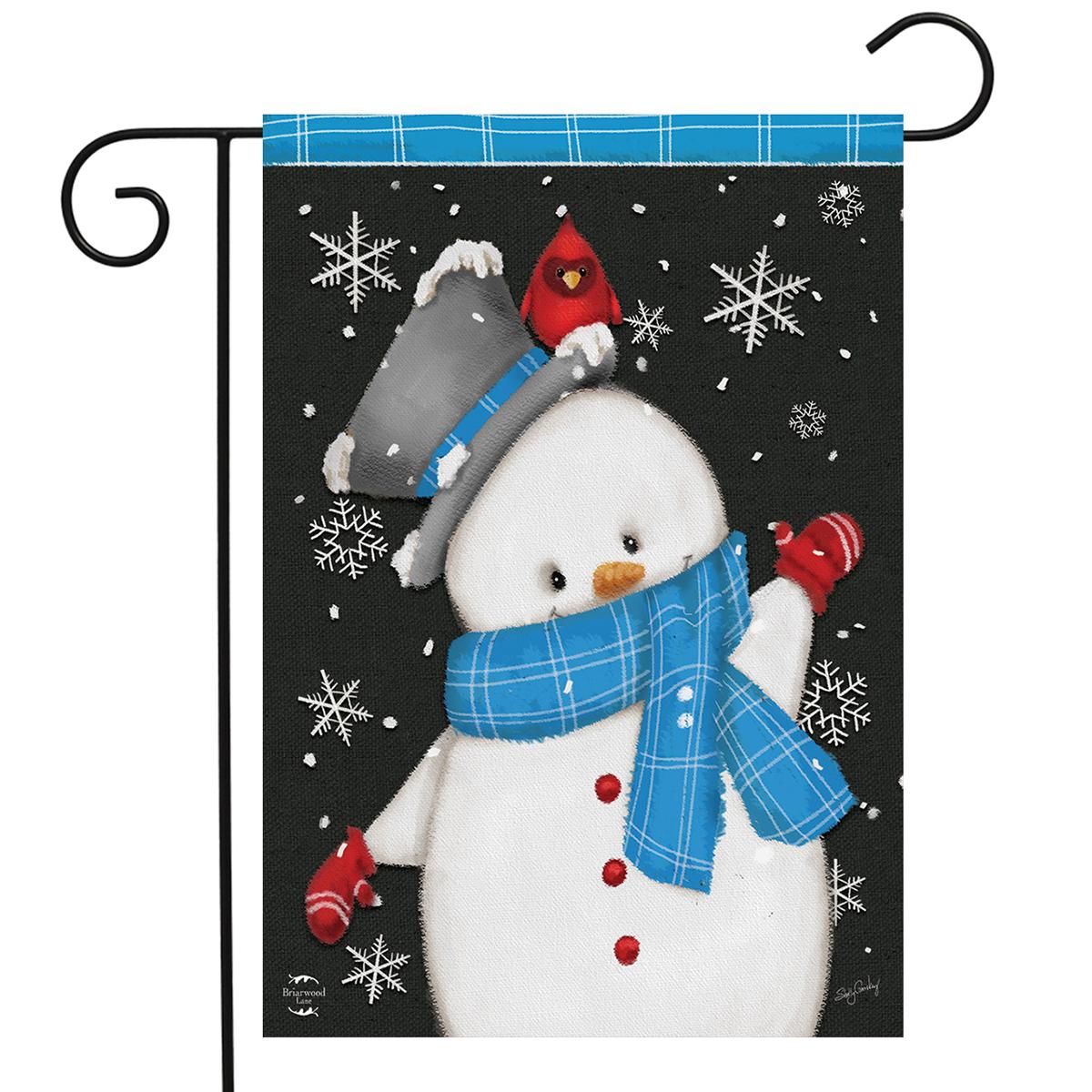 Briarwood Lane Jolly Winter Snowman Garden Flag