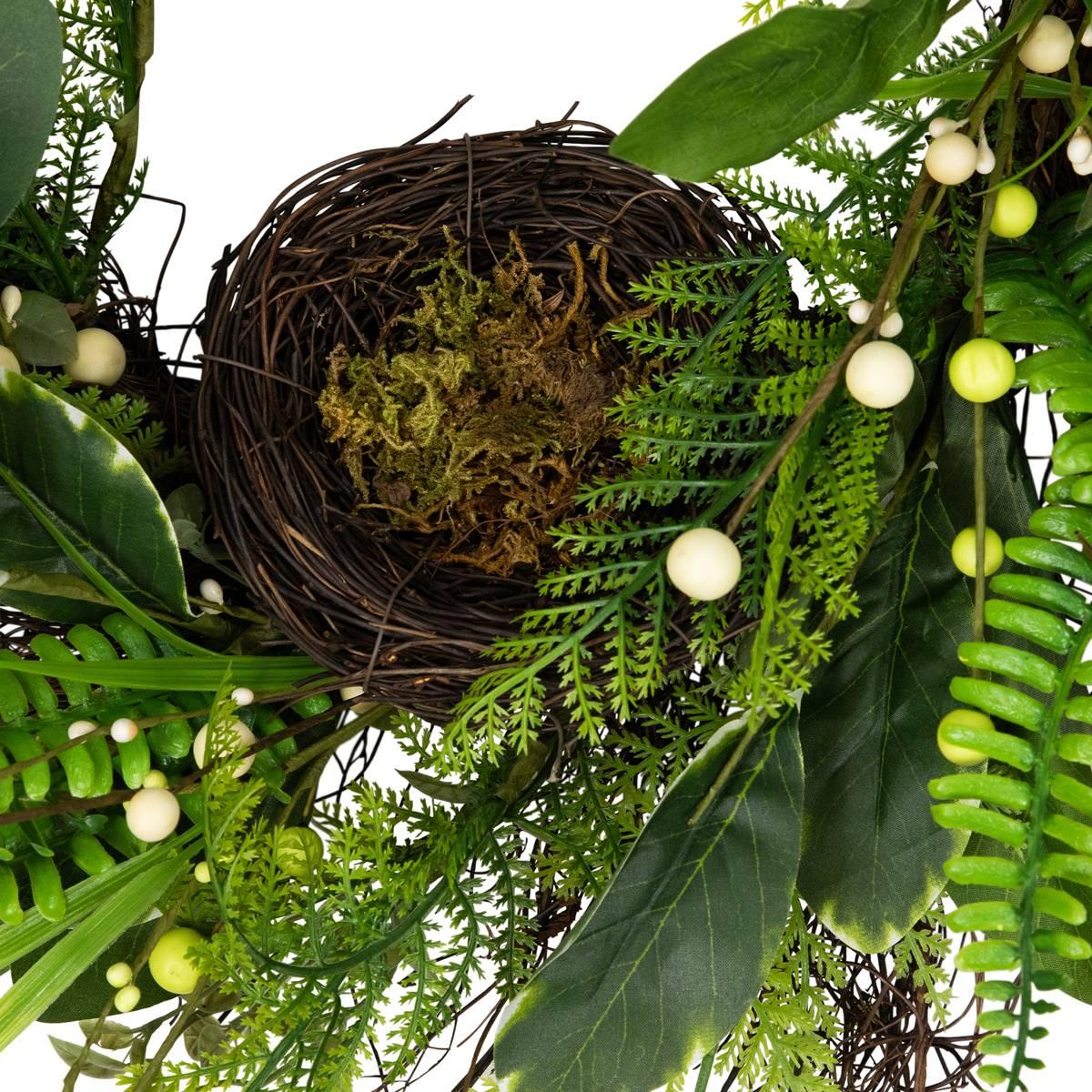 Northlight Seasonal Artificial Foliage Spring Wreath w/ Nest