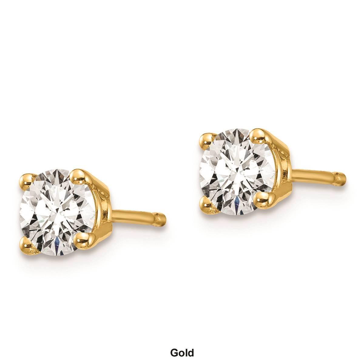 Pure Fire 14kt. Gold 4-Prong 2/3ctw. Diamond Stud Earrings