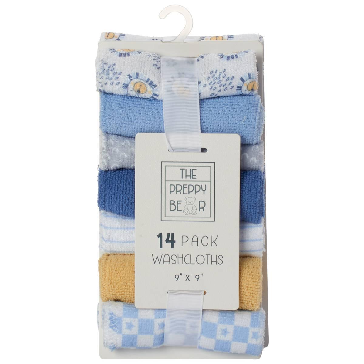 The Preppy Bear 14pk. Lion/Print/Solid Washcloths