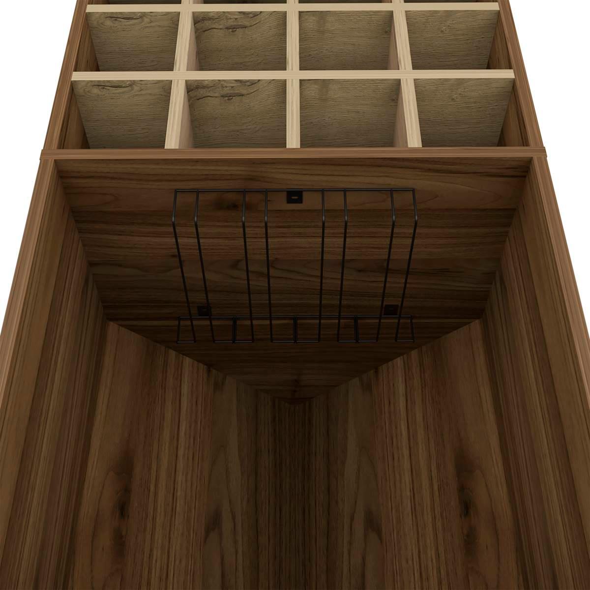 FM FURNITURE Aubree Mahagony Corner Bar Cabinet