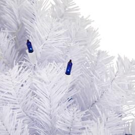 Pre-Lit Geneva 24in. White Spruce Artificial Christmas Wreath