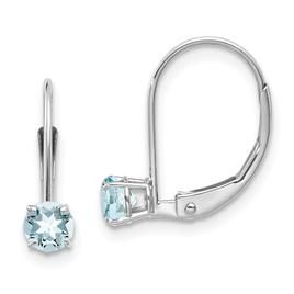 Gemstone Classics(tm) 14kt. White Gold Aquamarine Drop Earrings