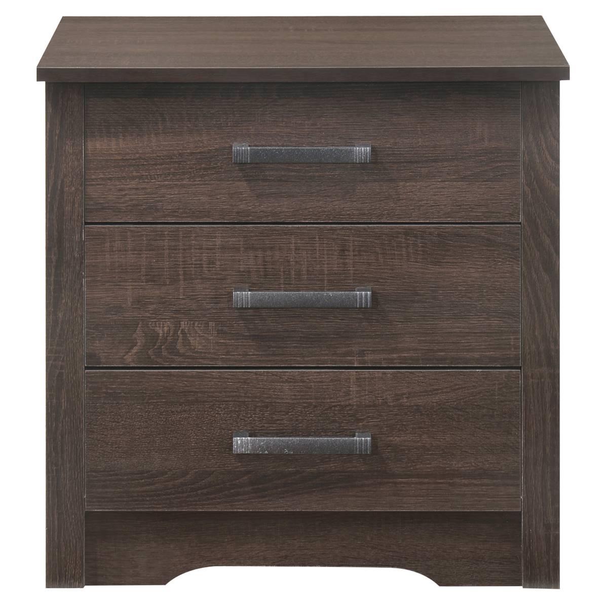 Passion Furniture Hudson 3-Drawer Nightstand