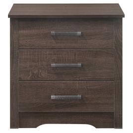 Passion Furniture Hudson 3-Drawer Nightstand