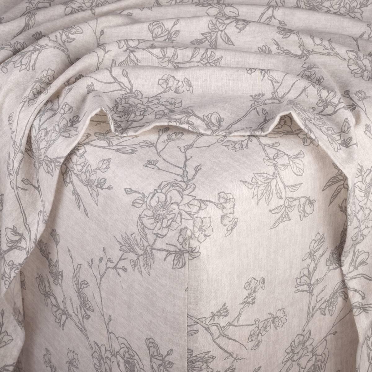 Kathy Ireland 100% Turkish Cotton Flannel Grey Toile Sheet Set