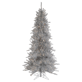 Northlight 7.5ft. Pre-Lit Slim Tinsel Pine Christmas Tree