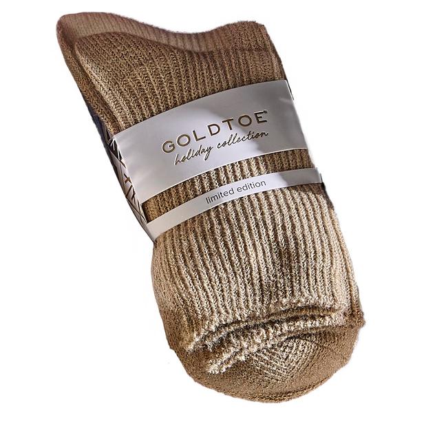 Womens Gold Toe® 3pk. Sparkle Rib Midi Socks