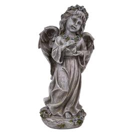 Hi-Line Gift Angel Child Holding Bird Garden Statue