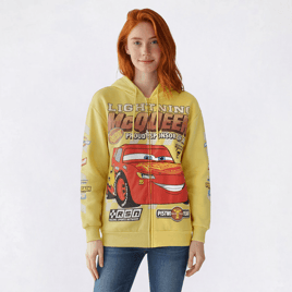Juniors C-Life Lightning McQueen Fleece Zip Hoodie