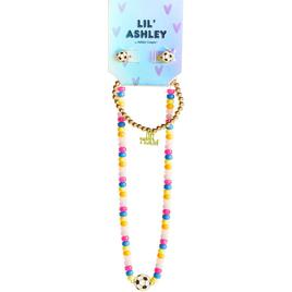 Kids Lil'' Ashley Multi-Color Bead & Soccer Ball Jewelry Set