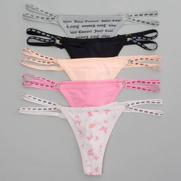 Juniors Juicy Couture 5pk. Micro Thong Panties - JC3127-5PKAR