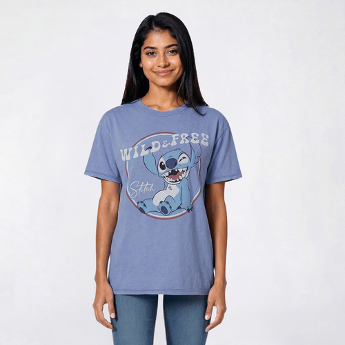 Juniors Plus Freeze Stitch Americana Wild & Free Tee