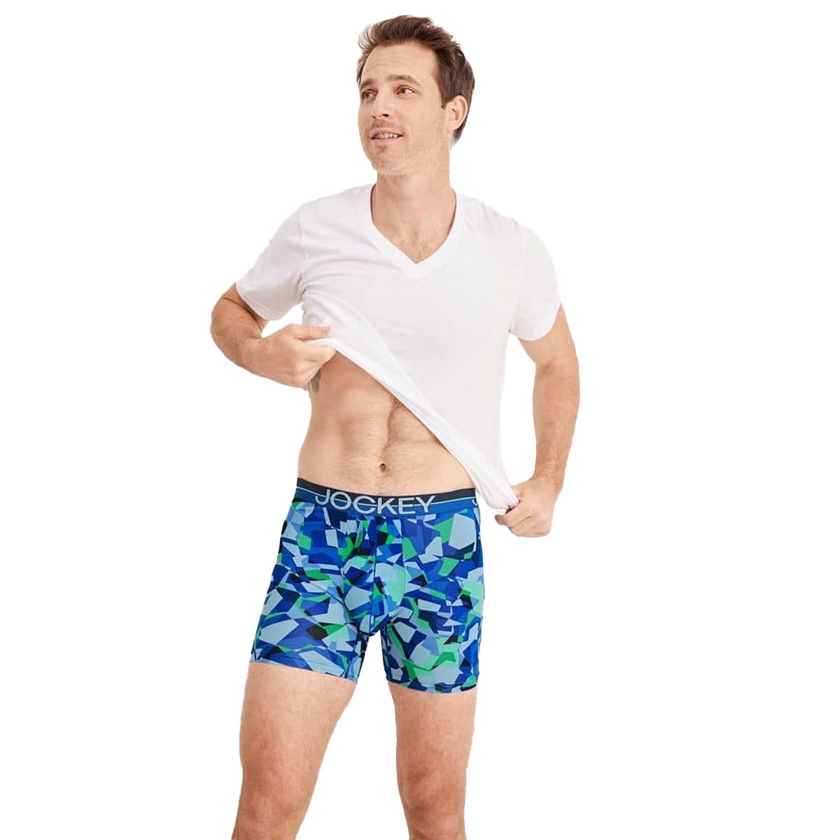 Mens Jockey® 3pk. Infinite Cool Boxer Briefs - Blue/Black