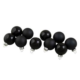 Northlight Seasonal 10ct. Black Glass Ball Christmas Ornaments