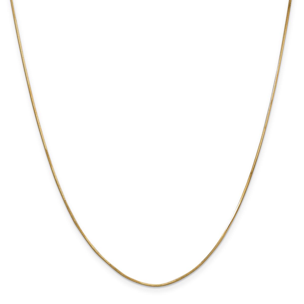 Unisex Gold Classics(tm) 1.00mm. 14k Gold Octagonal Snake Necklace