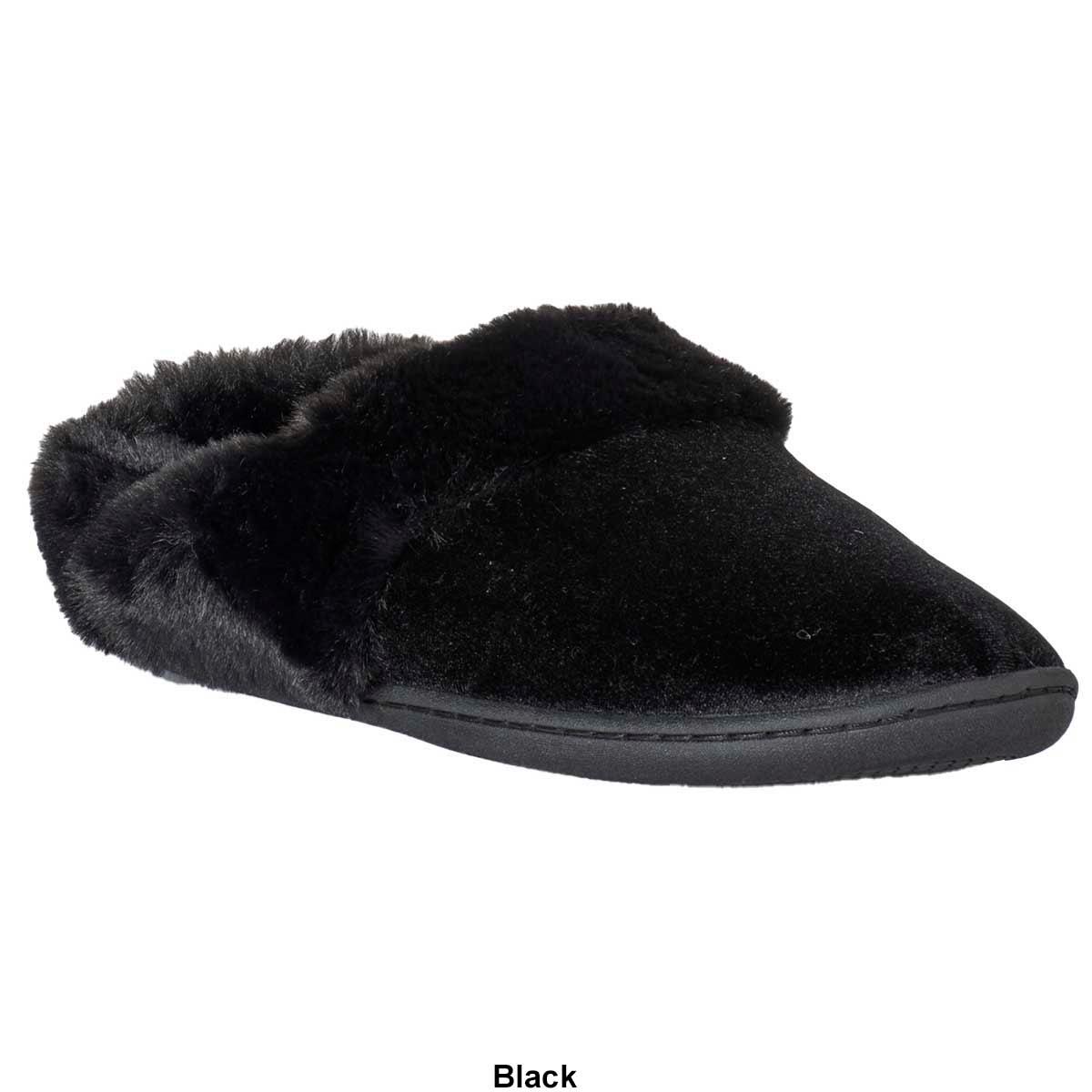 Womens Dearfoams® Crystal Velour Clog Slippers