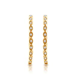 Nova Star® 1/10ctw. Lab Grown Diamond Marquise Hoop Earrings