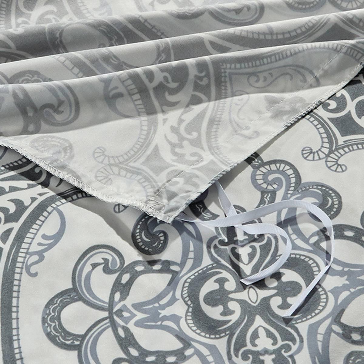 Bibb Home Damask 4pc. Duvet & Down Alternative Comforter Set
