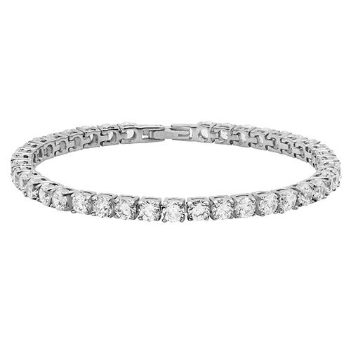 18kt. White Gold Plated Classic Tennis Bracelet