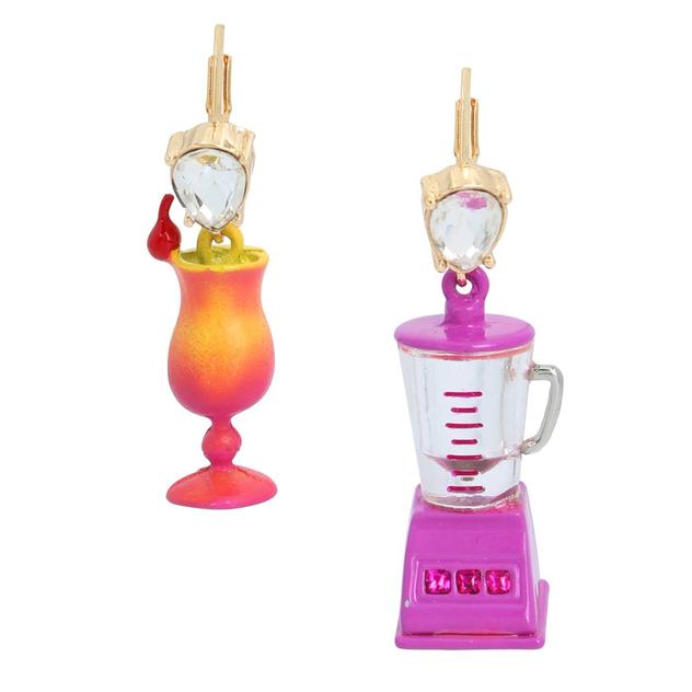 Betsey Johnson Drink & Blender Mismatched Earrings