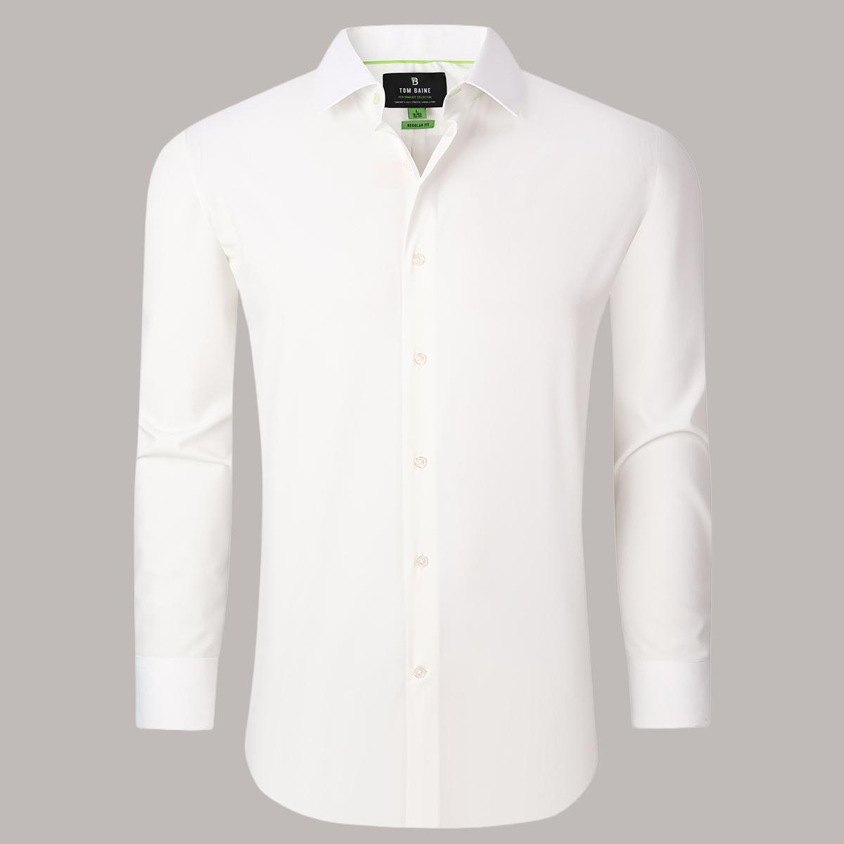 Mens Tom Baine Regular Fit Textured Dress Shirt - Light Yellow