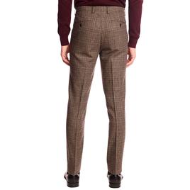 Mens Paisley & Gray Plaid Pants - Teal/Brown