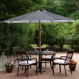Northlight Seasonal 8.5ft. Striped Outdoor Patio Market Umbrella
