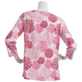 Womens Emily Daniels 3/4 Sleeve Abstract Jacquard Tunic Blouse