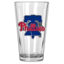 Phillies Metal Logo 16oz. Pint Glass