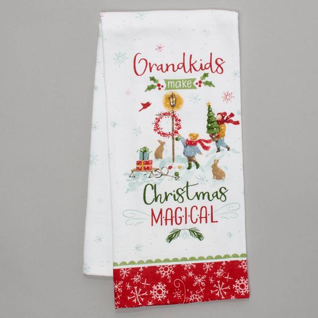 Kay Dee Grandkids Make Christmas Magical Kitchen Towel